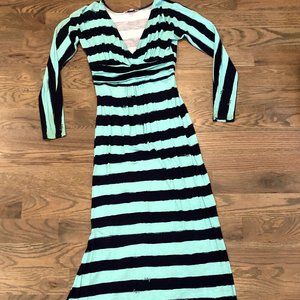 Lilly Pulitzer Teal Long Sleeve Maxi Dress Size S